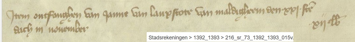 Jan van Lanscote uit Maldegem, poorter van Brugge in 1392