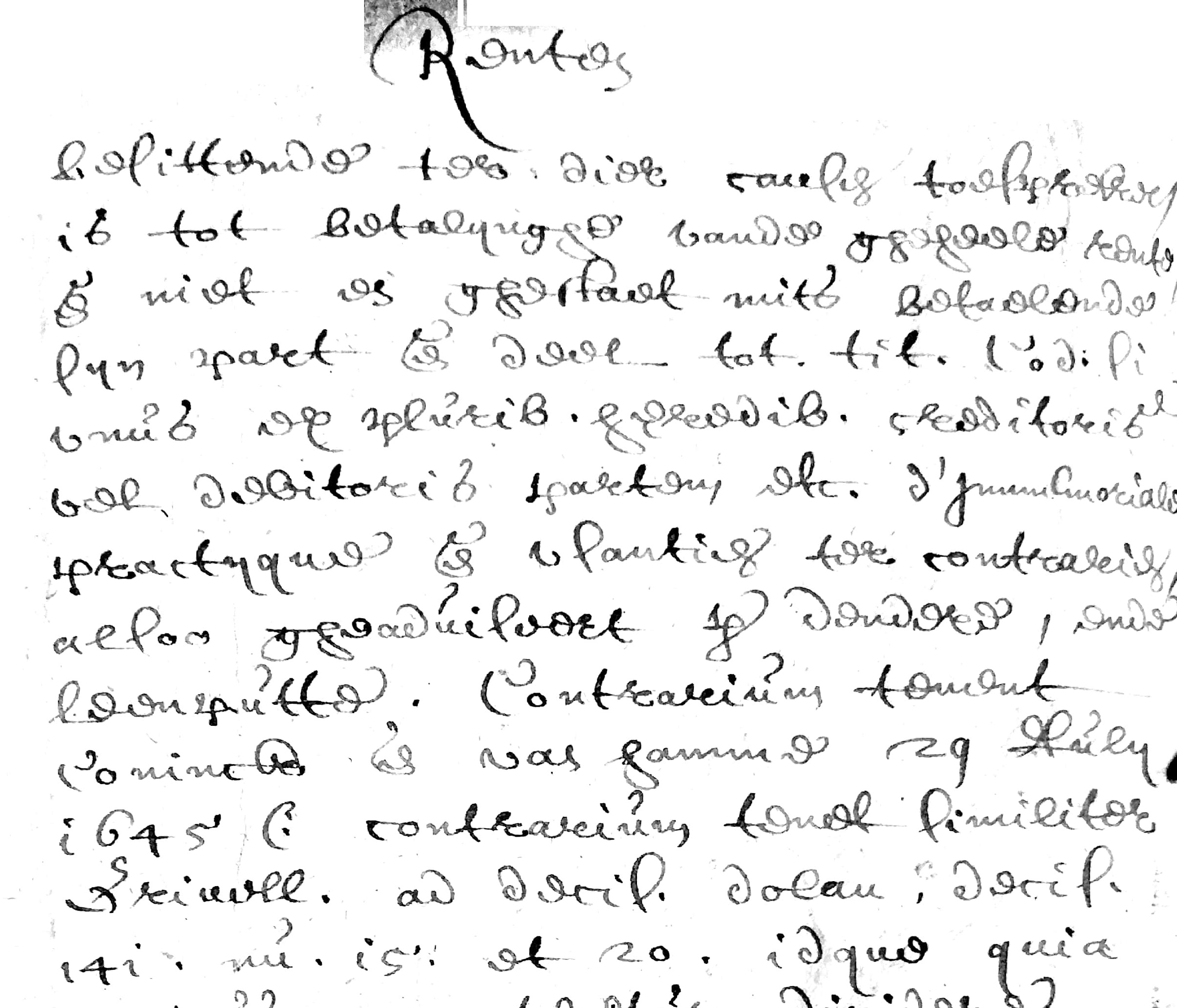 Oorspronkelijk manuscript: bladzijde 2 met rechtsgeleerde verwijzingen