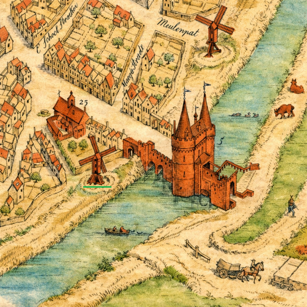 De Hoogmolen aan de Smedenvest te Brugge