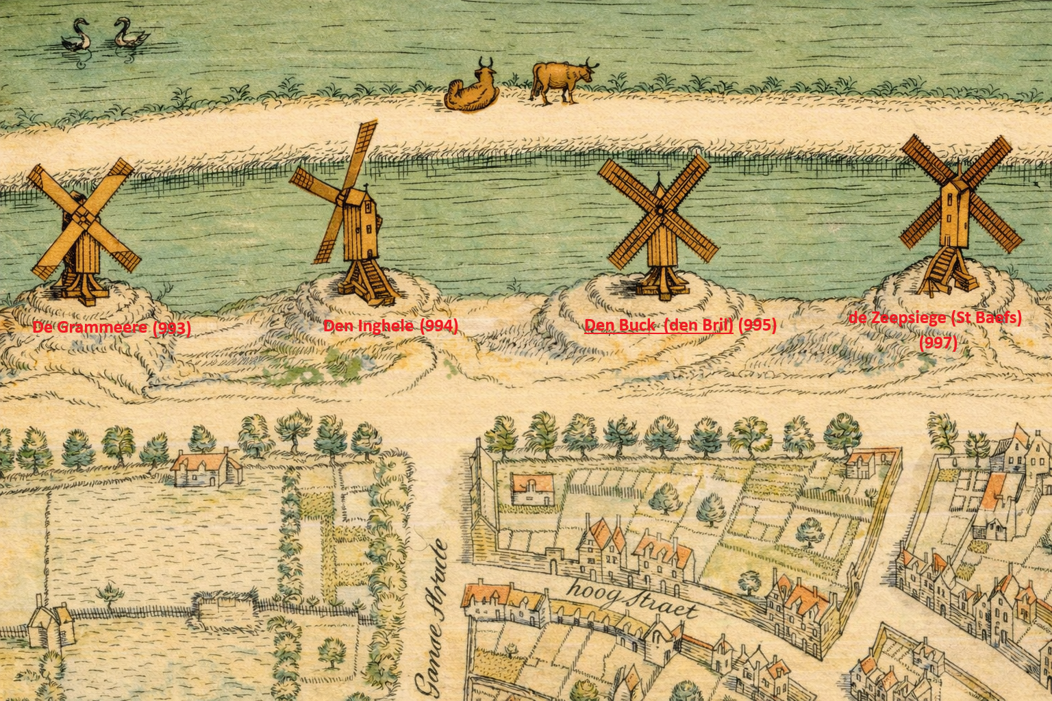 Brugse windmolens uit het patrimonium van de familie Van Landschoot