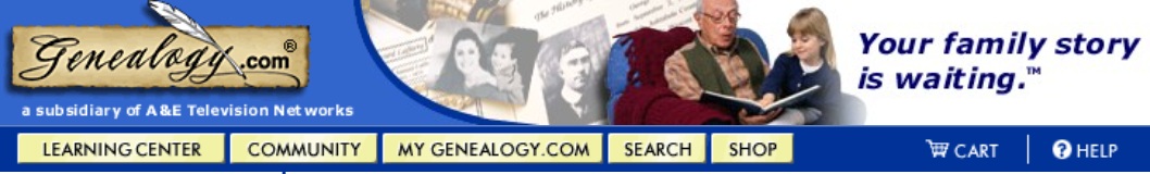 Genealogy.com Family Tree Maker banner