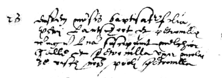 Geboorte Petroenlla Van Landschoot, Noordpeene 1597