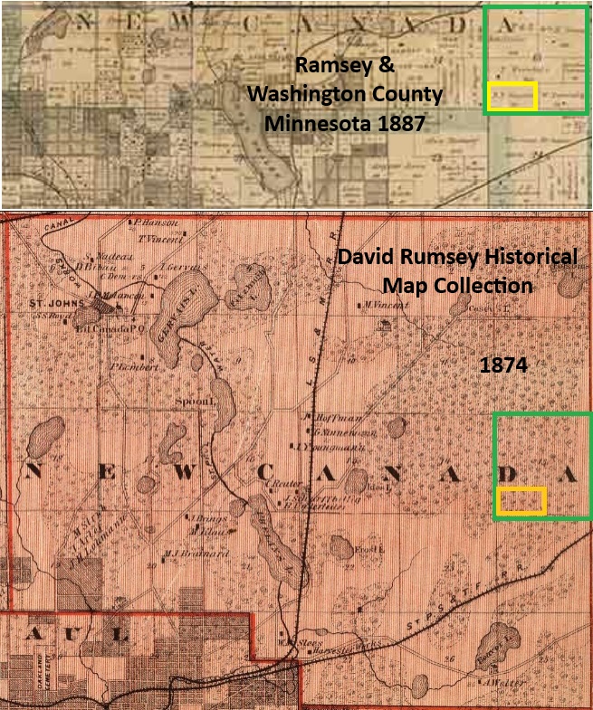 Historic Ramsey County map detail