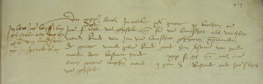 Weesakte Franchois van Landschoot 1507