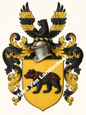 Wapenschild van de familie De Beer, baronnen van Meulebeke, volgens Rietstap