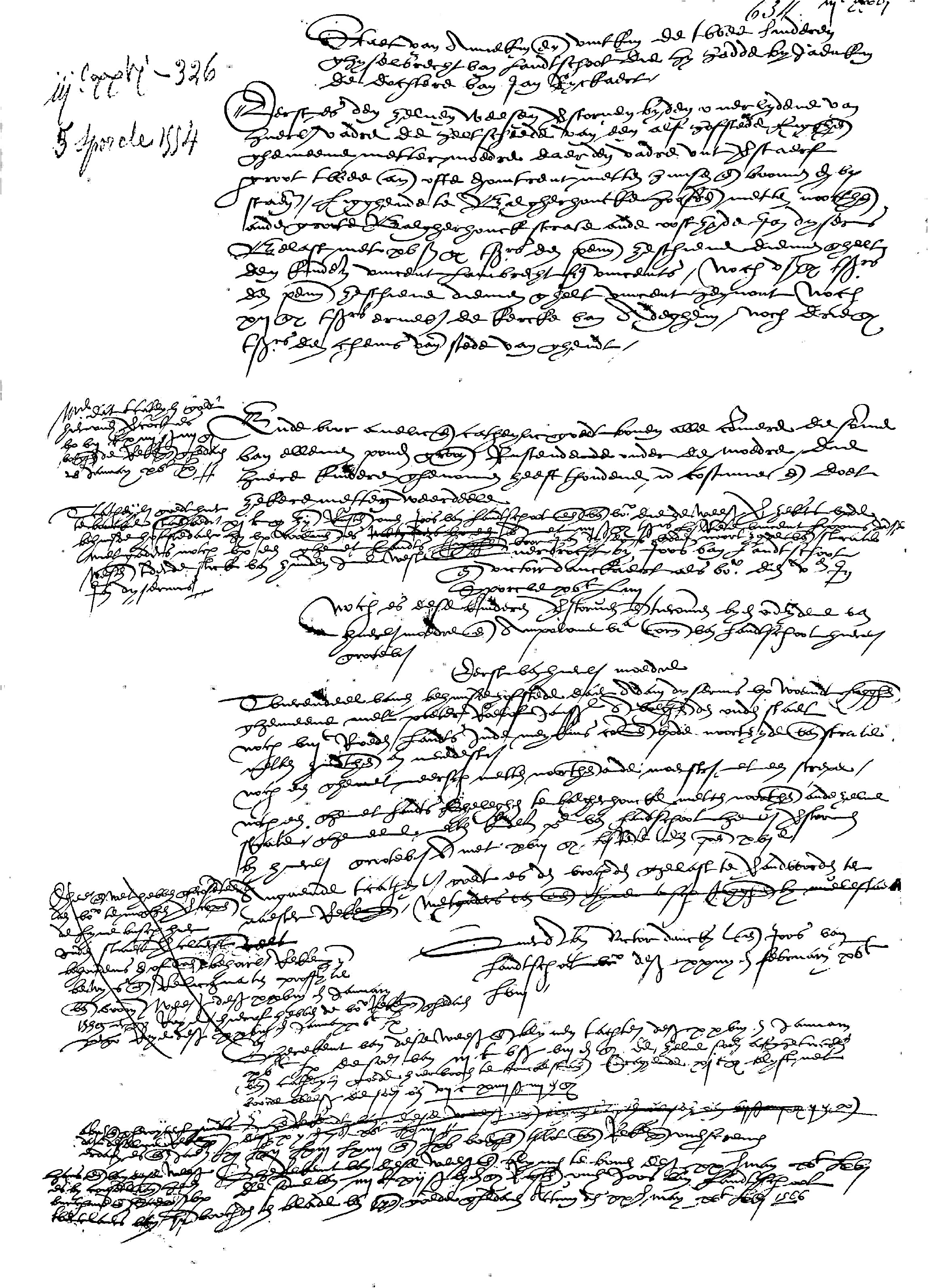 Weesakte van Ghijselbrecht van Landtschoot, Eeklo 1554